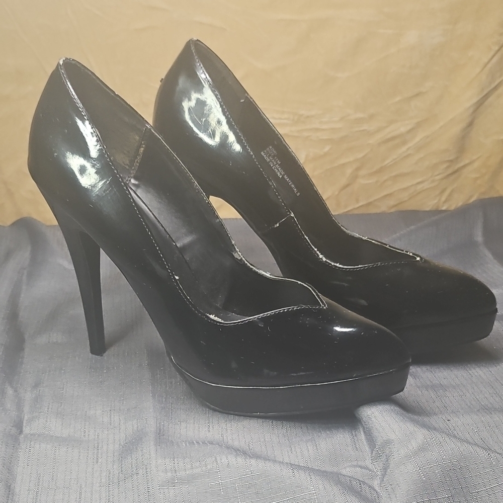 JustFab Black Platform Stiletto Heels